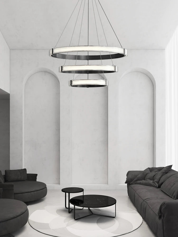 suspension circulaire de luxe postmoderne pour décoration intérieure élégante - vue 3 sur 12
