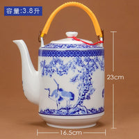 Théière en céramique jingdezhen grande capacité style chinois