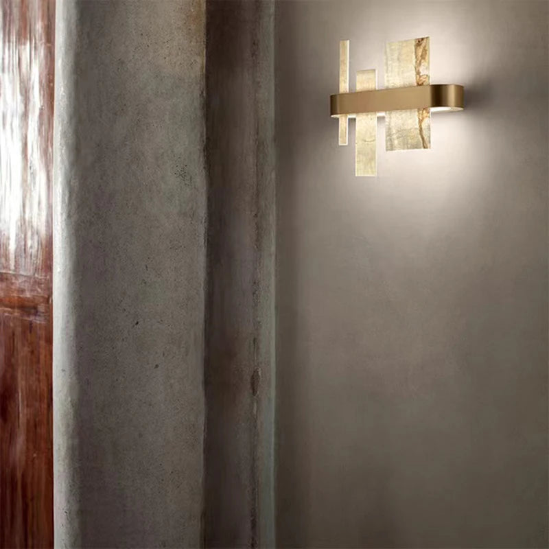 Lustre design LED moderne luxe marbre concepteur décoration - vue 7 sur 11