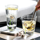Verre texture marte motif marguerite design creatif resistant