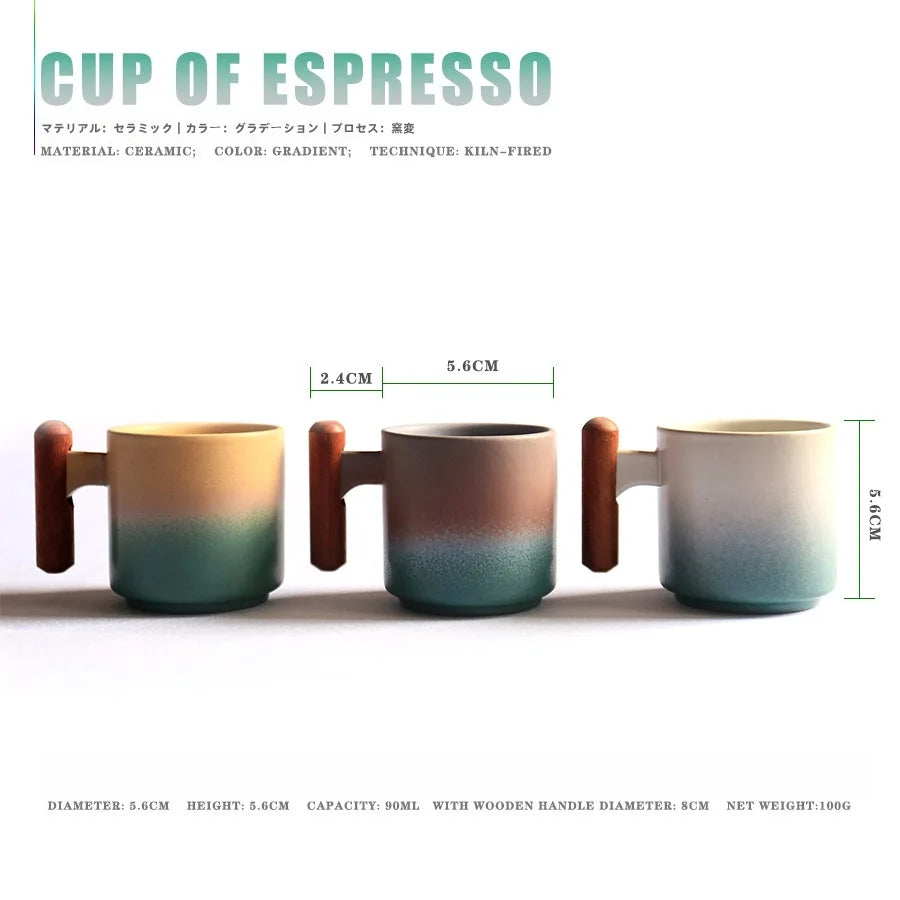 Tasses expresso bois style minimaliste europe 90ml - vue 2 sur 7