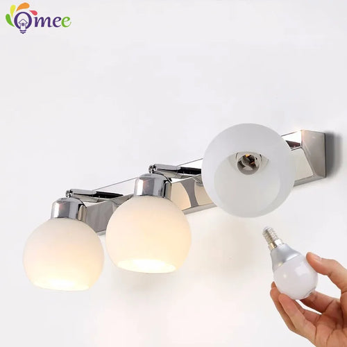 éclairage vanité salle bains cristal moderne chrome noir acier inoxydable miroir e26