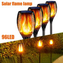 lampe solaire extérieure 96 led torche vacillante pour jardin et patio