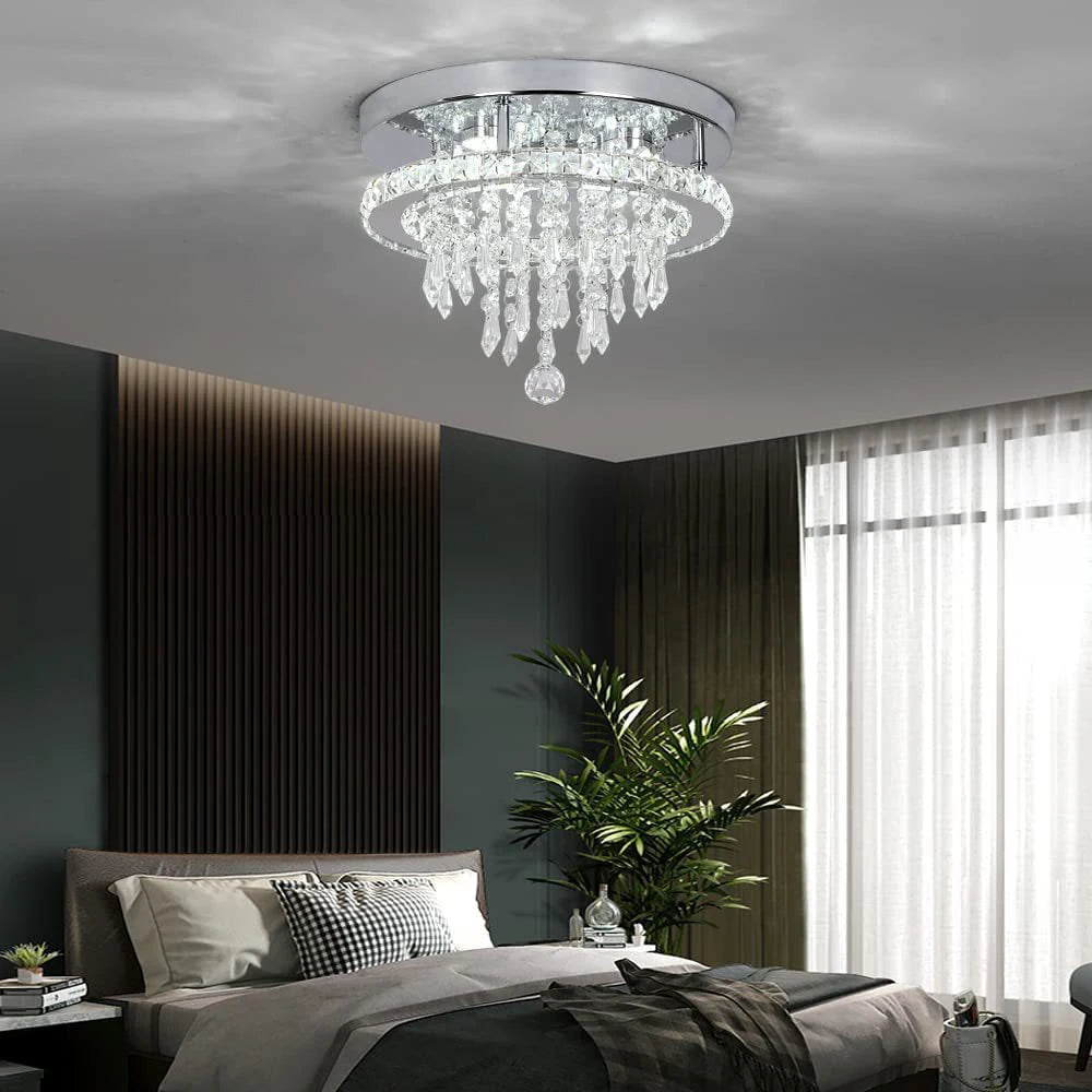 Lustre Cristal Plafond Moderne Suspension - vue 6 sur 7