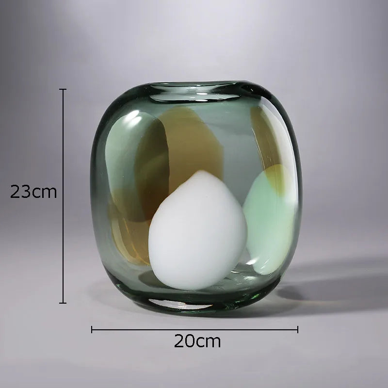 vase en verre ondulé pour décoration florale moderne - vue 11 sur 11