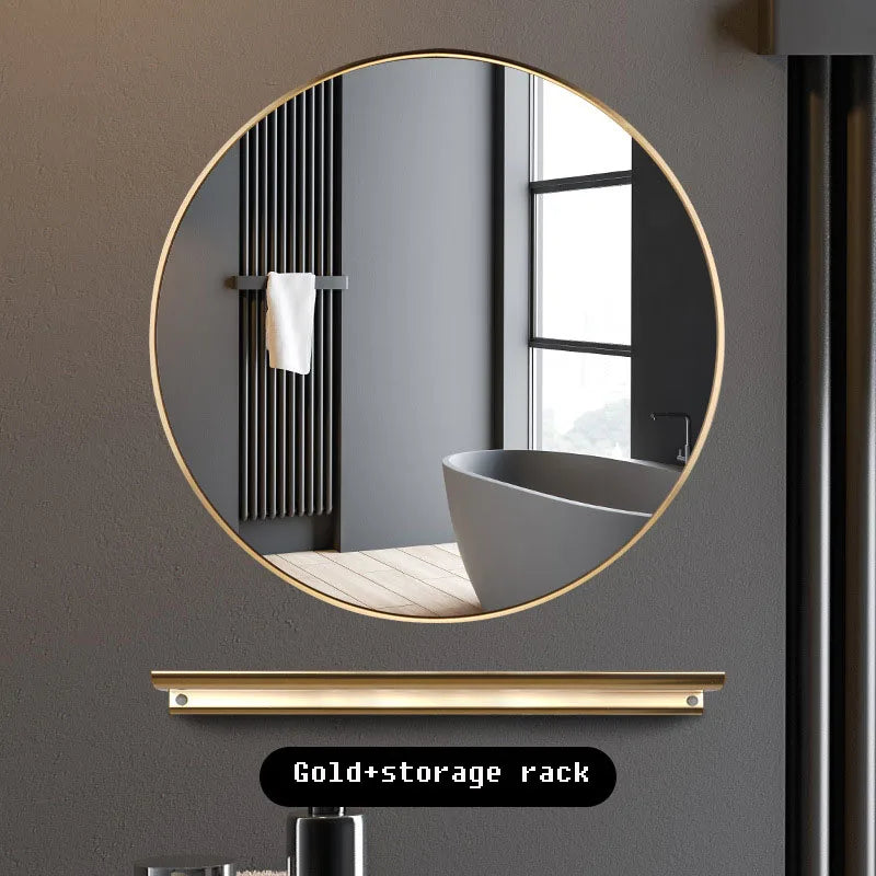 miroir mural circulaire en métal style moderne minimaliste - vue 12 sur 12