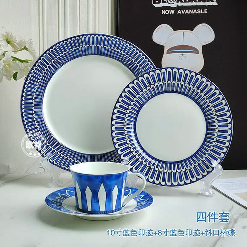 Assiette style européen motif sceau élégant pour thé