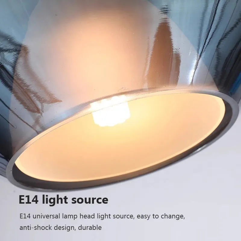 Suspension LED minimaliste verre violet - vue 11 sur 11