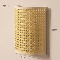 Applique murale rotin asie sud-est led