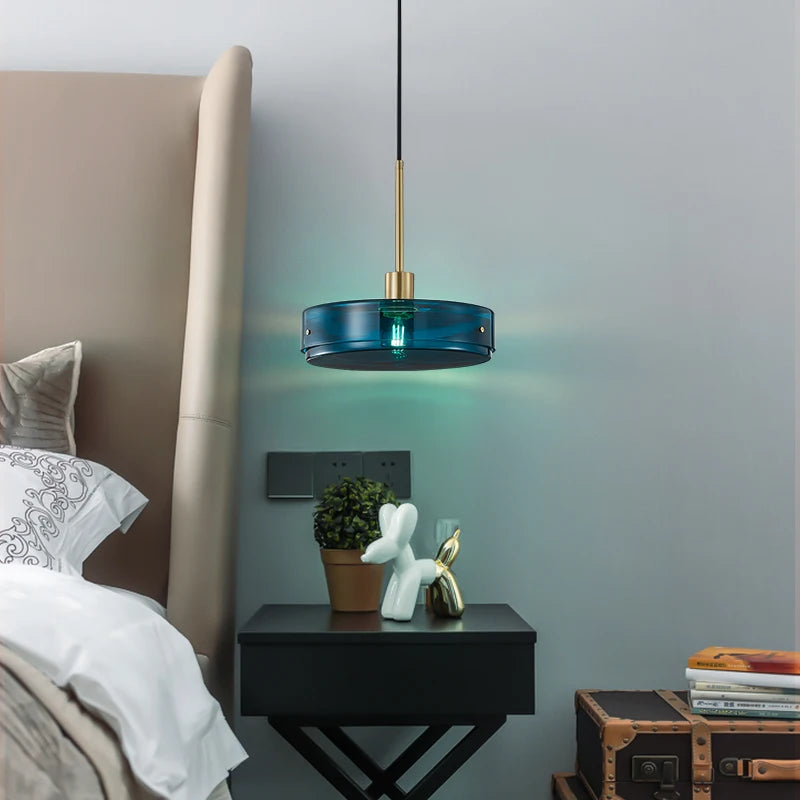 suspension design nordique en verre moderne pour loft et bar