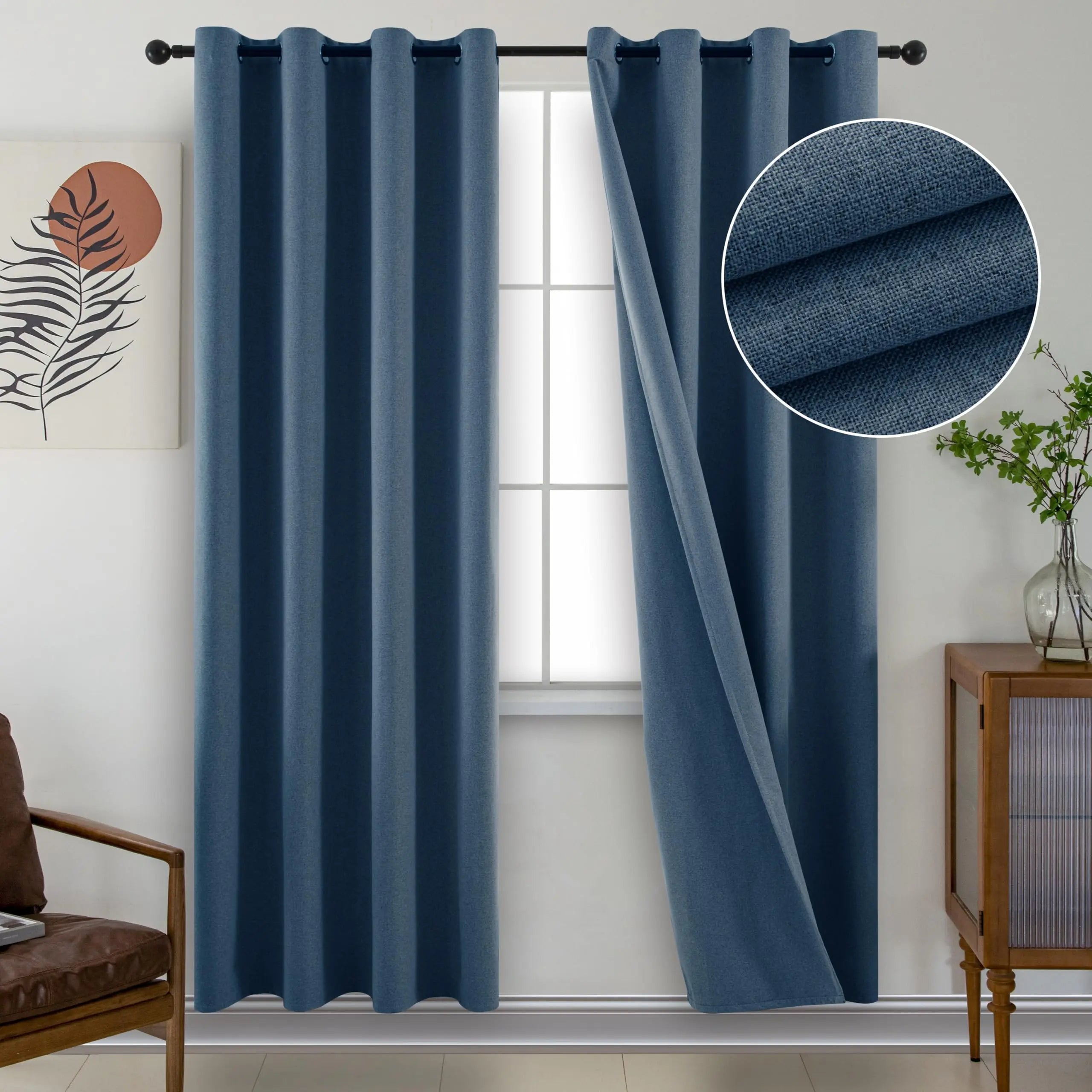 Rideau occultant sur mesure isolant phonique salon chambre