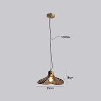lampe suspension rétro cuivre fauve salle manger bar