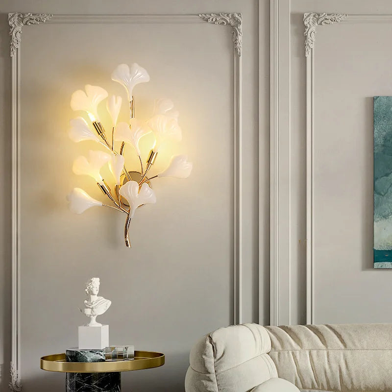 applique murale en céramique décorative à fleurs romantiques - vue 6 sur 8