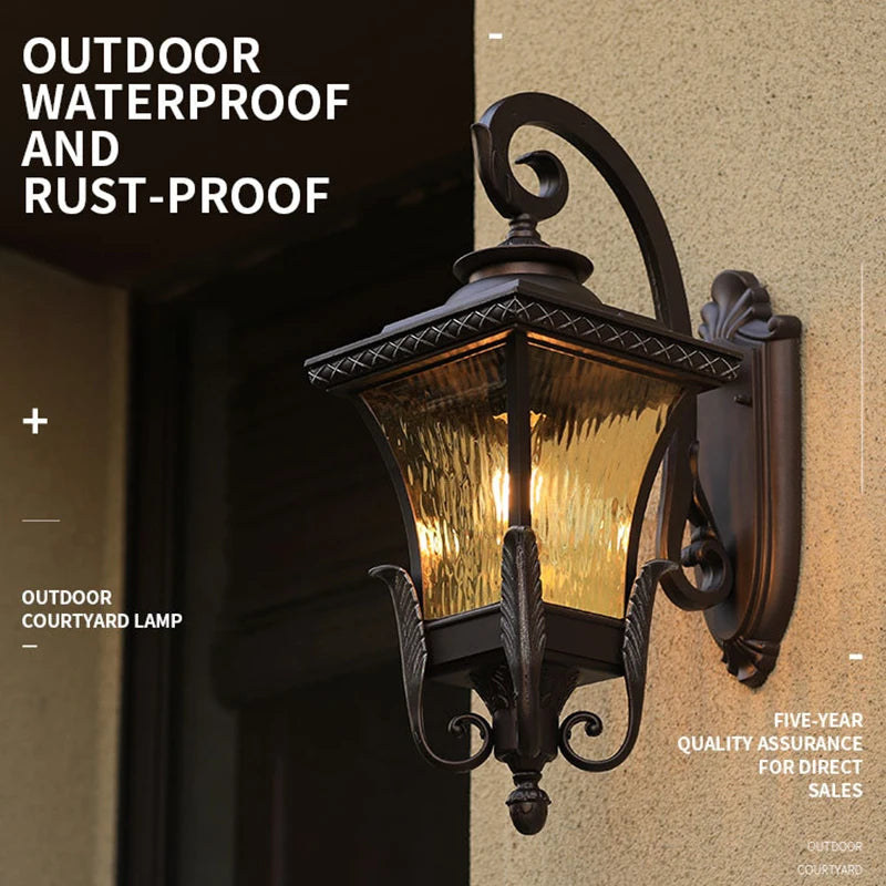 applique murale extérieure rétro pour éclairage décoratif de jardin