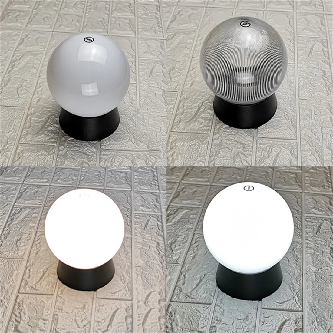 lampadaire extérieur globe noir pour éclairage de jardin et terrasse - vue 6 sur 15