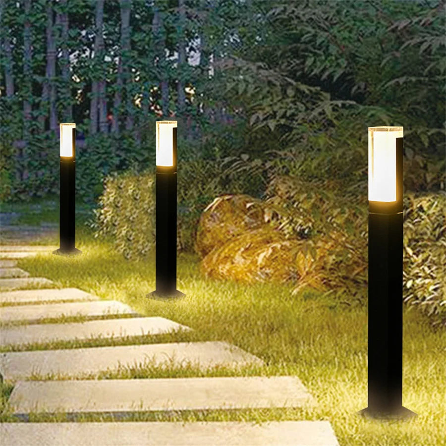 lampadaire extérieur détecteur de mouvement étanche pour jardin - vue 4 sur 18