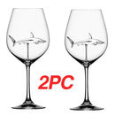 Verre à vin design talon haut requin original