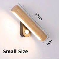 Applique murale LED Rotatives en bois arrondi