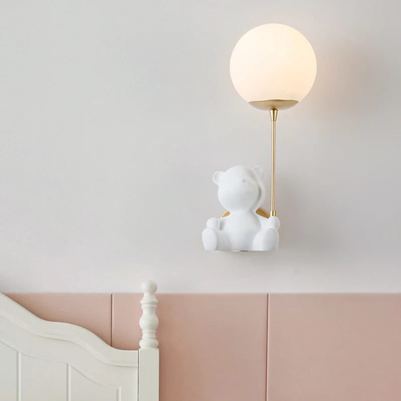 Applique murale ours avec interrupteur à tirer - vue 5 sur 12