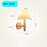 Plafonnier moderne nordique pour salon salle à manger parapluie plissé lampes suspendues en bois E27 luminaires pour la maison