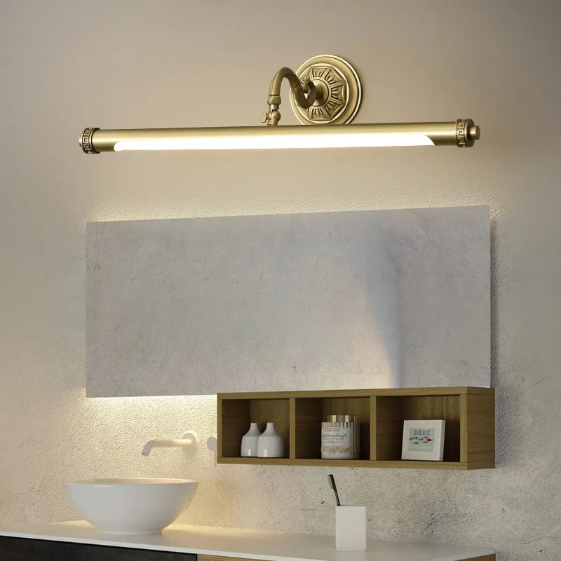 style chinois doré miroir lumières phare étanche rétro