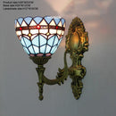 applique murale fleurs turques abat-jour baroque en verre décoratif