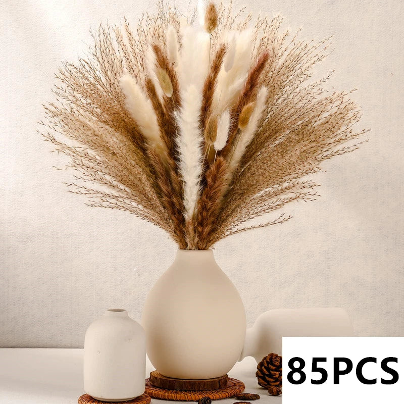 bouquet dherbe de pampa naturelle pour décoration et cadeaux - vue 8 sur 18