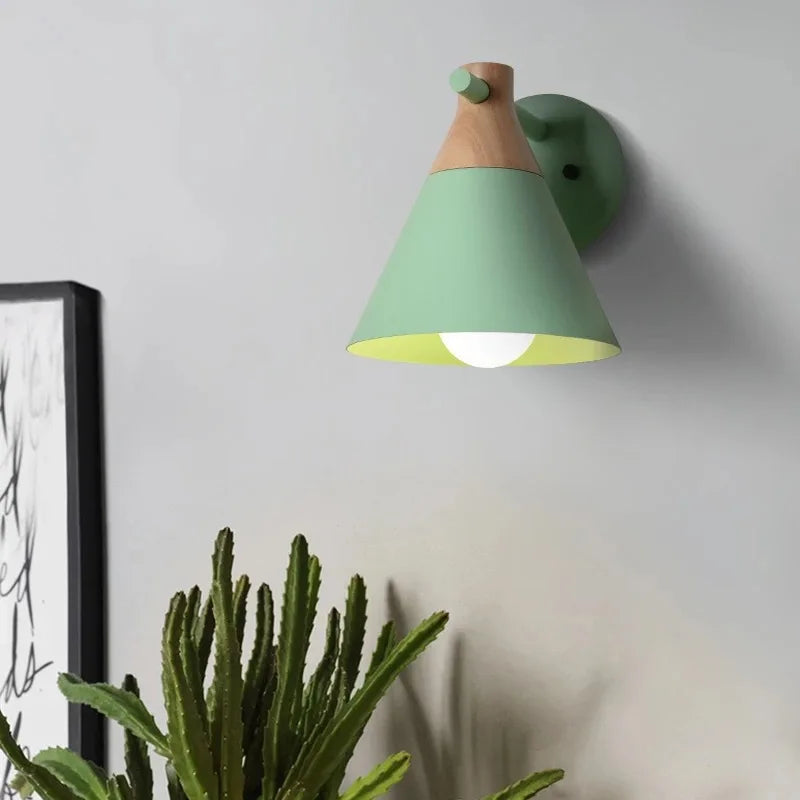 Nordique Macaron Applique Applique Moderne Salon Éclairage De Chevet TV Fond Foyer Couloir Allée Décor MUR LED Lumières - vue 5 sur 11