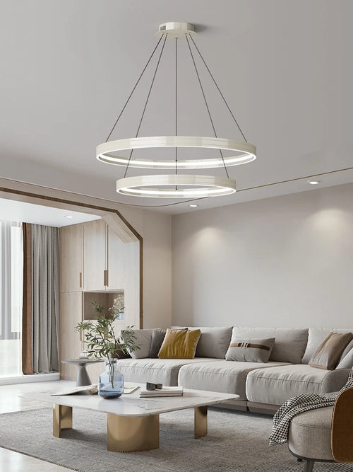 lustre moderne en métal pour éclairage intérieur élégant