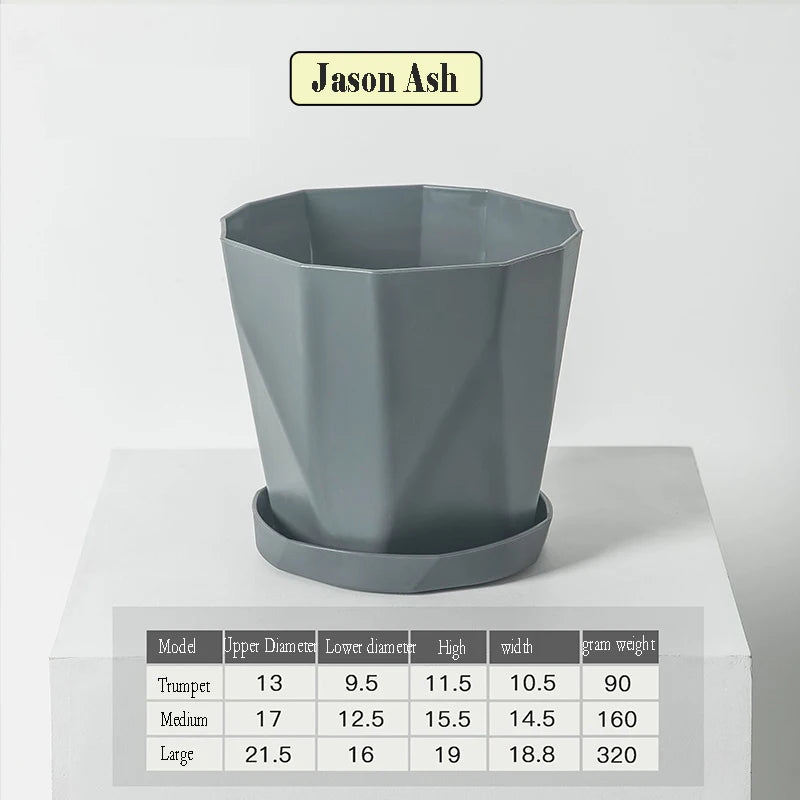 pot de fleurs en plastique style nordique tendance et simple - vue 9 sur 9