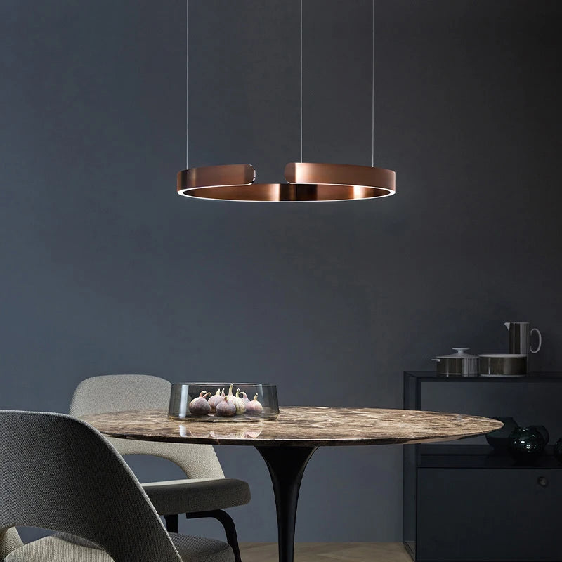 Lustre anneau LED plafond moderne lustre salle à manger Table à manger éclairage plafond lustre éclairage décoration de la maison - vue 5 sur 18