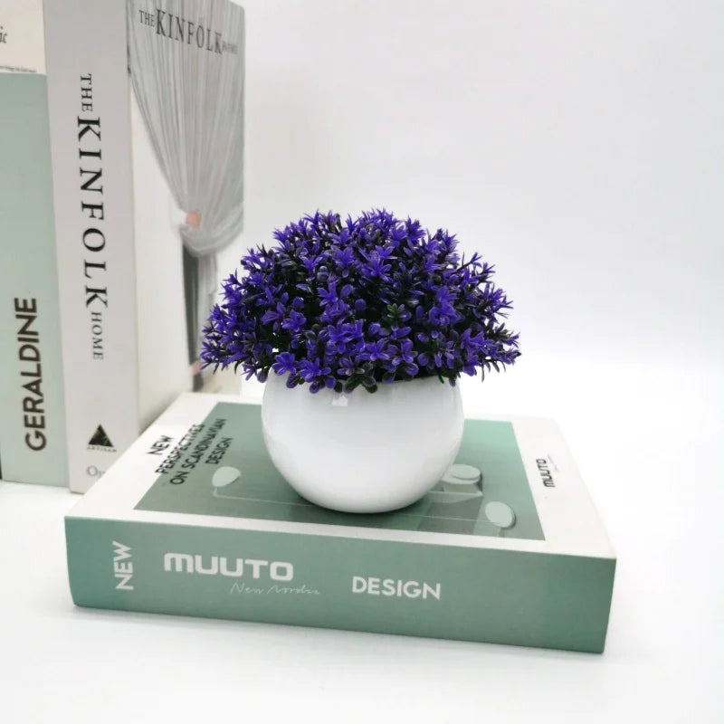 mini plantes artificielles en pot pour décoration intérieure et extérieure