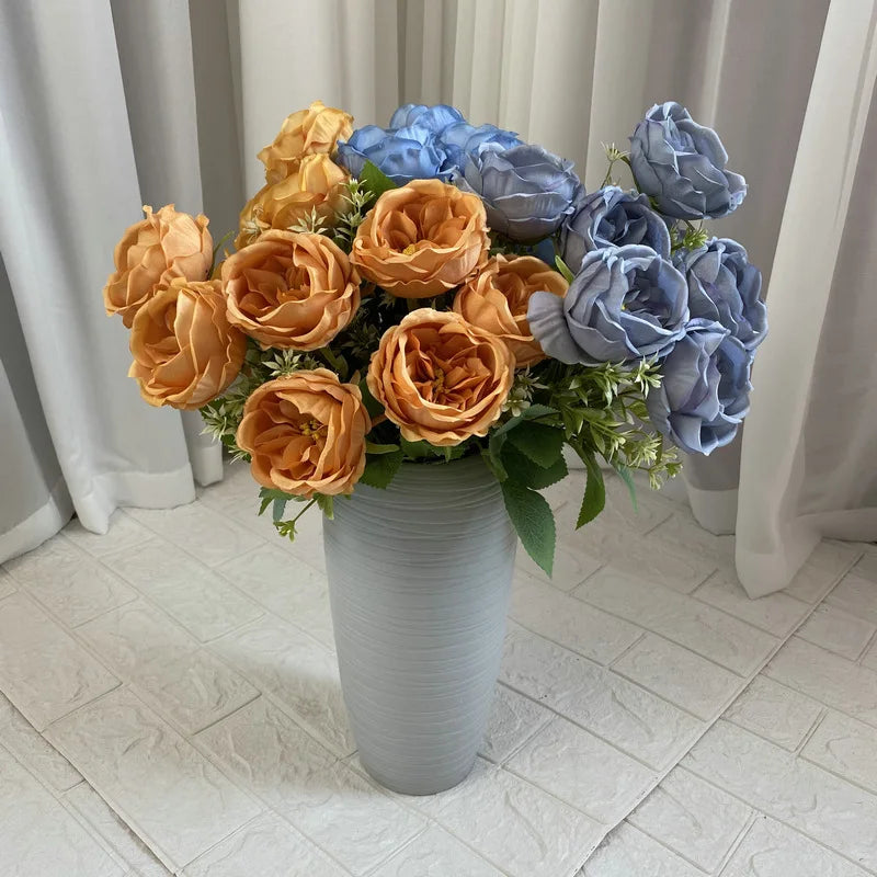 bouquet de roses en soie pour mariage et décoration intérieure - vue 5 sur 19