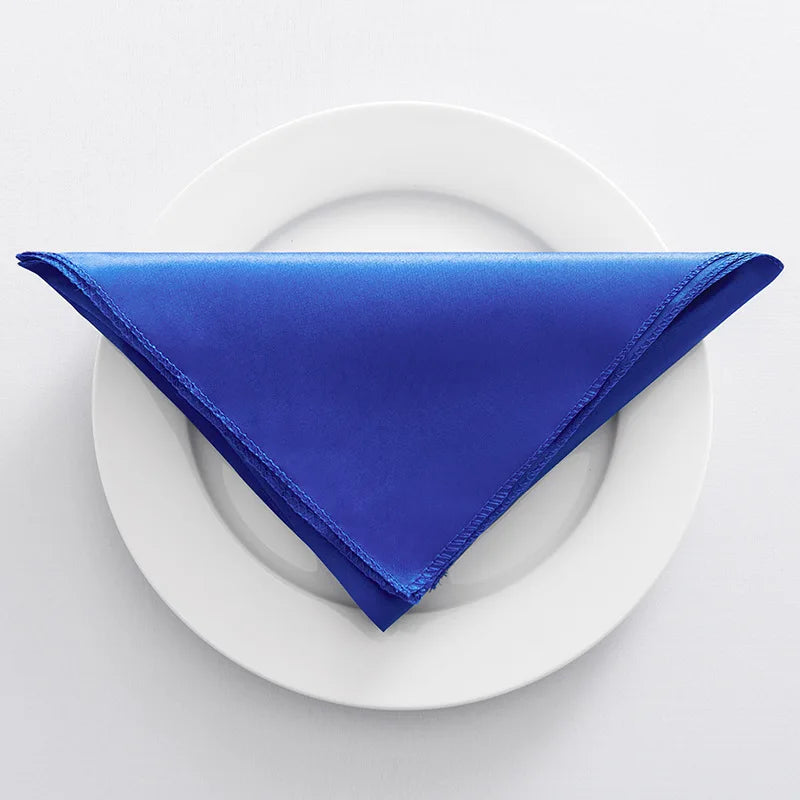 Serviette de table satin décorative pour réception mariage