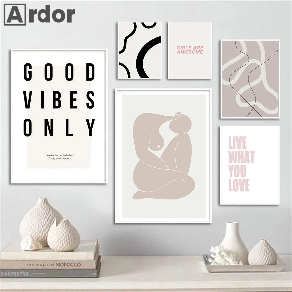 citations nordiques motivantes peinture sur toile art mural décoratif - vue 5 sur 7