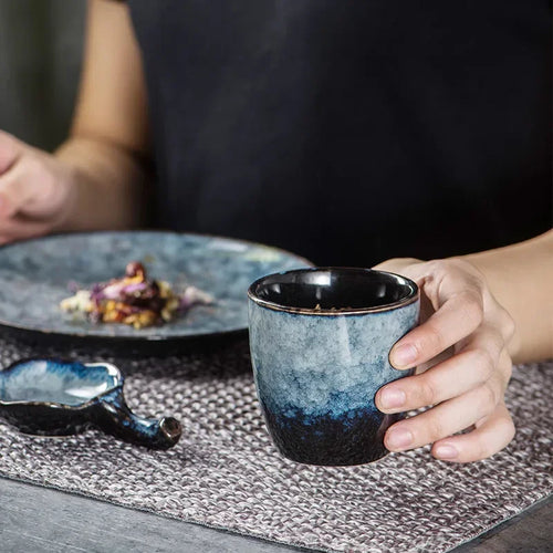 Tasse à thé japonaise en grès style minimaliste