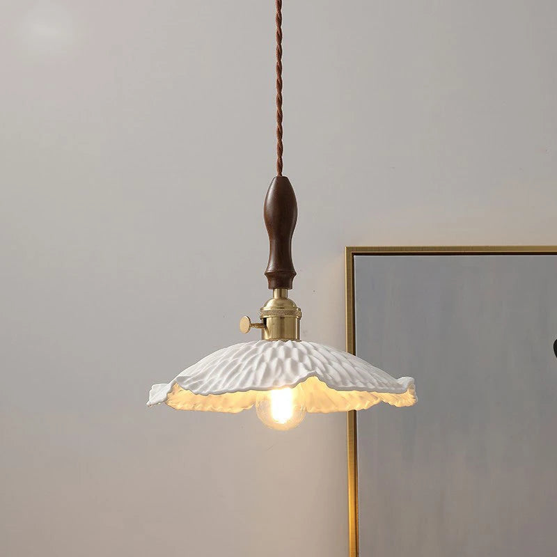 Suspension rétro led en verre décoratif