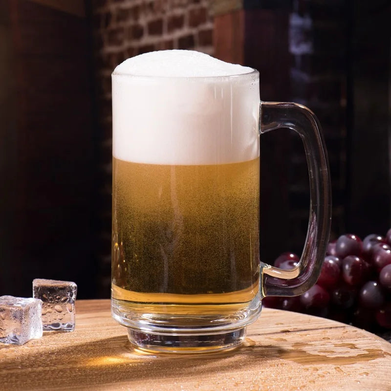 Verre à bière avec anse style chope classique - vue 5 sur 7