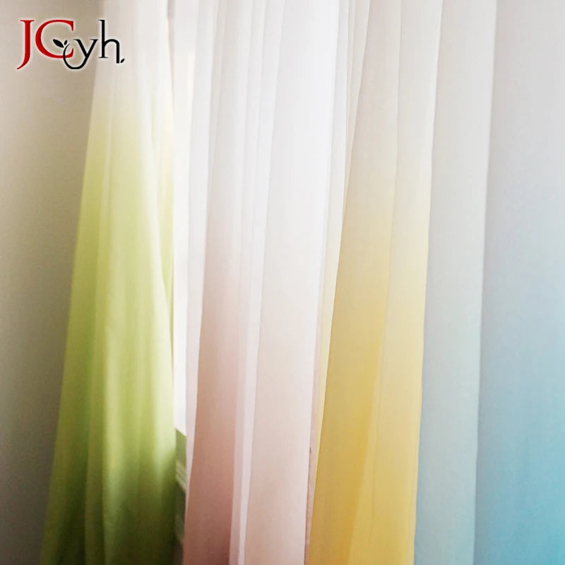 Voilage tulle degrade style moderne pour salon chambre - vue 2 sur 8
