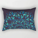 housse de coussin rectangulaire motif fleurs tropicales 30 x 50 cm