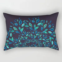 housse de coussin rectangulaire motif fleurs tropicales 30 x 50 cm