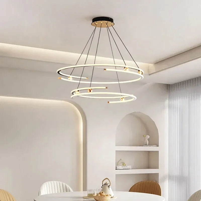 Lustre suspendu moderne Suspension LED pour salon salle à manger chambre cuisine île décoration de la maison luminaire Lustre - vue 3 sur 12