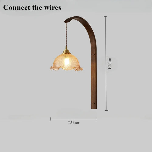 lampe moderne en bois de noyer avec lumière led décorative