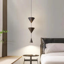 Lustre LED créatif en métal blanc et noir