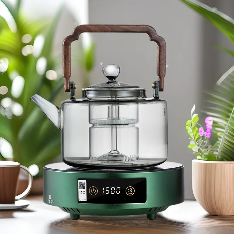 Théière verre 1300ml avec filtre épais cuisson vapeur - vue 4 sur 7