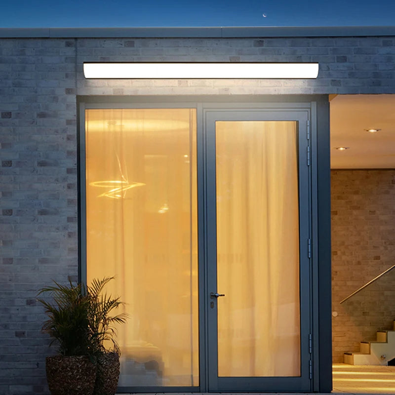 applique murale extérieure à led étanche effet lave-mur moderne - vue 7 sur 10