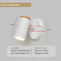 Applique murale pliante LED bois télescopique