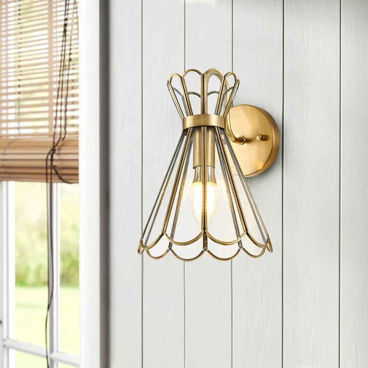 Applique murale LED de luxe entièrement en cuivre - vue 4 sur 7