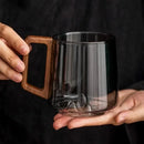 tasse a the verre borosilicate anse bois resistant