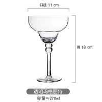 Verre cocktail margarita peint main motif flamant creatif